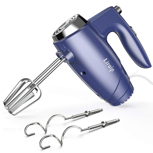 Liraip Hand Mixer Electric Whisk With 5 Speed Handheld Mixer for Whipping,Mixing Cookies,Brownies,Cakes and Dough with 4 Accessories Hand Mixer