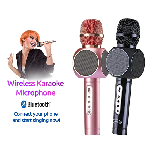 Amicool HD Wireless Microphone Karaoke, Portable Karaoke Player Speaker for Apple iPhone Android Smartphone Or PC, Home Karaoke, Outdoor Party Music Playing Singing Anytime